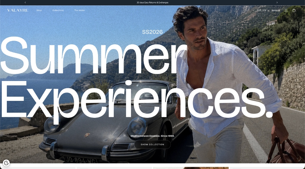 Valayre.com Shop Preview
